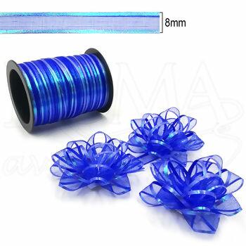 fita organza metalizada 1001 azul